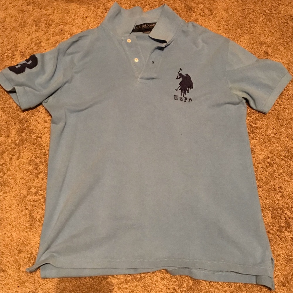 Polo light blue short sleeve dress shirt